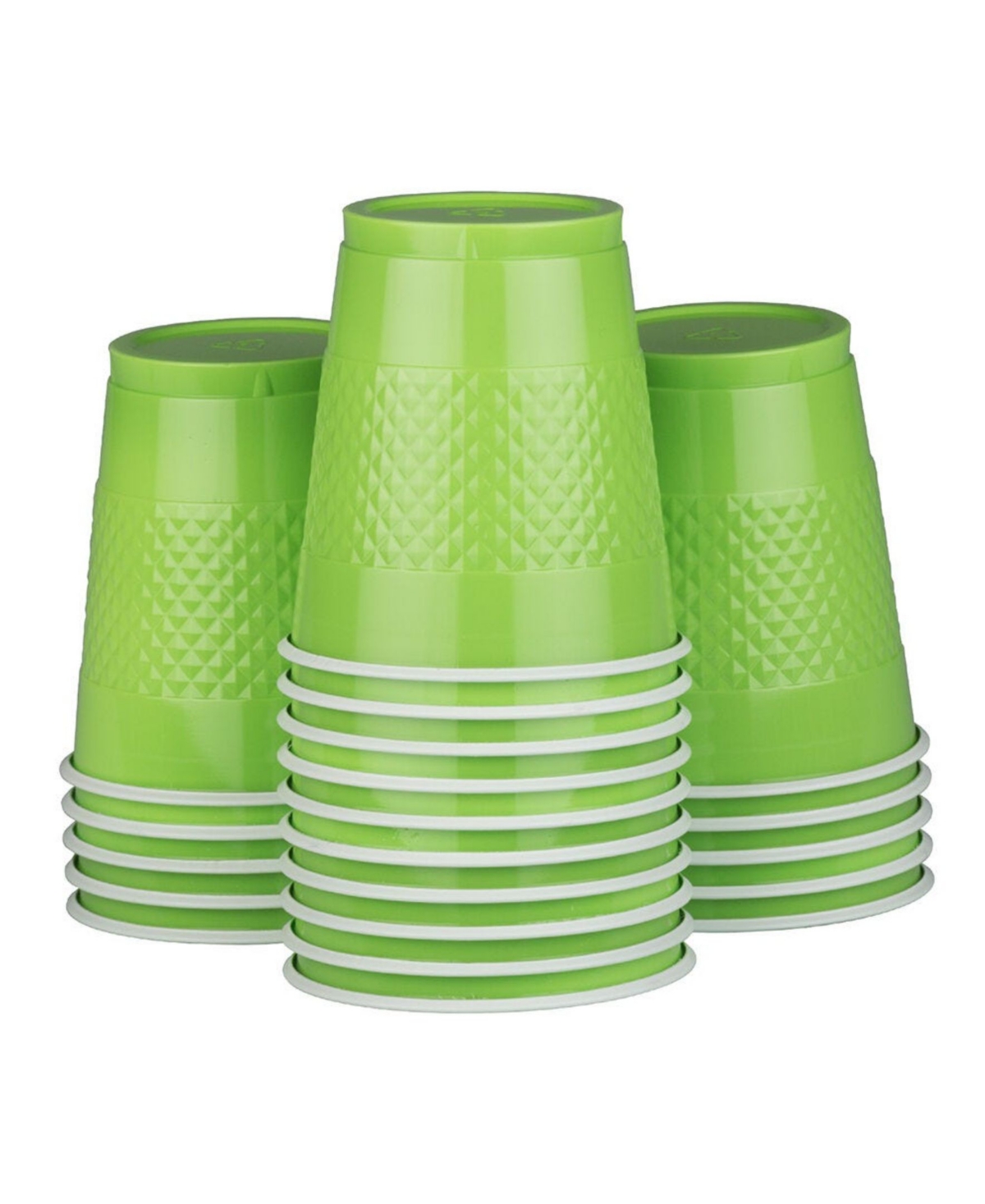 Plastic Party Cups - 12 Ounces - 20 Glasses Per Pack - Lime Green