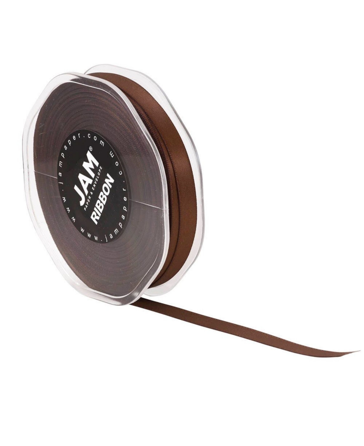 Shop Jam Paper Double Faced Satin Ribbon In Chocolate Brown