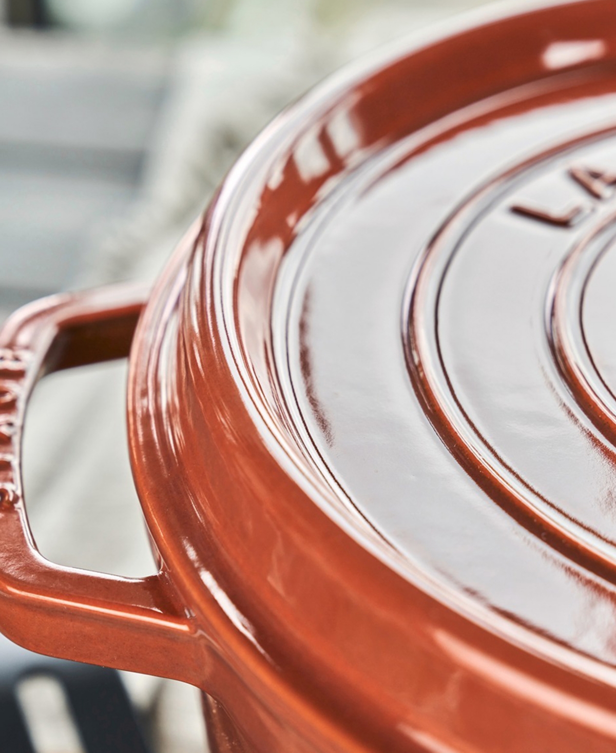 Staub Cast Iron 7 Qt Round Cocotte In Orange