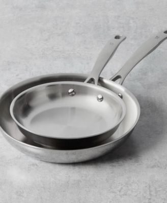 HENCKELS Clad H3 2-Piece Stainless Steel Fry Pan Set