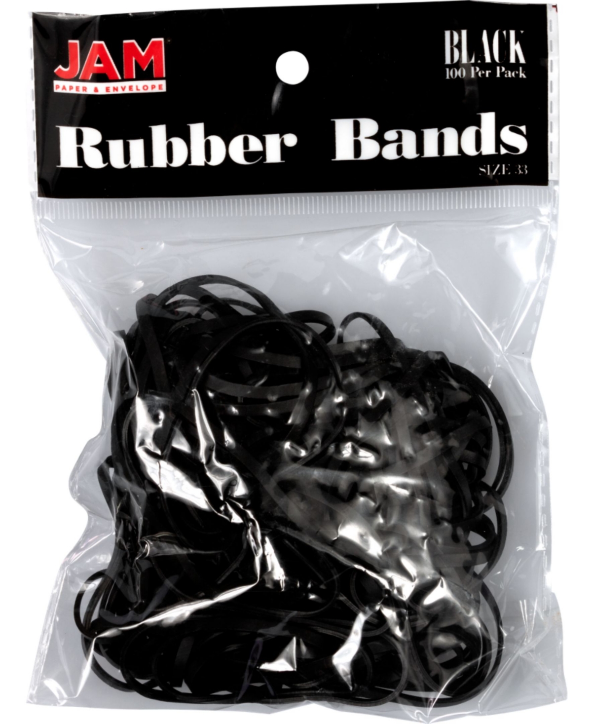 Jam Paper Colorful Rubber Bands In Black