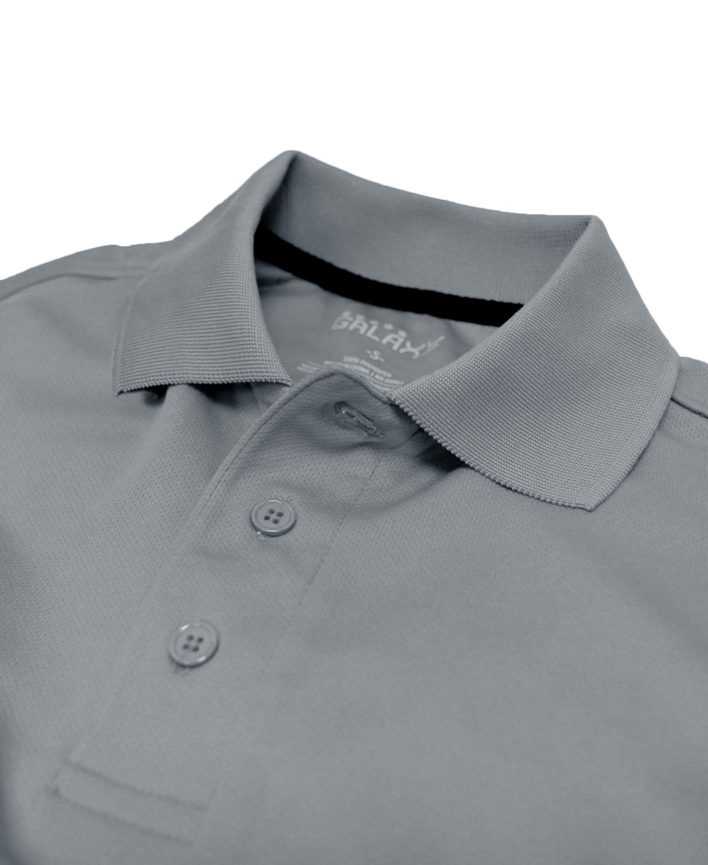 Мужские поло Galaxy By Harvic Dry Fit Moisture-Wicking Polo Shirt, Pack of 3, цвет: Чёрный / Серый — фото 5