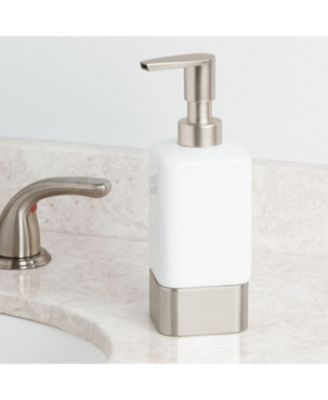 MDesign Square Ceramic Bathroom Soap Dispenser 2 Pack White Matte   25737609 Fpx.tif