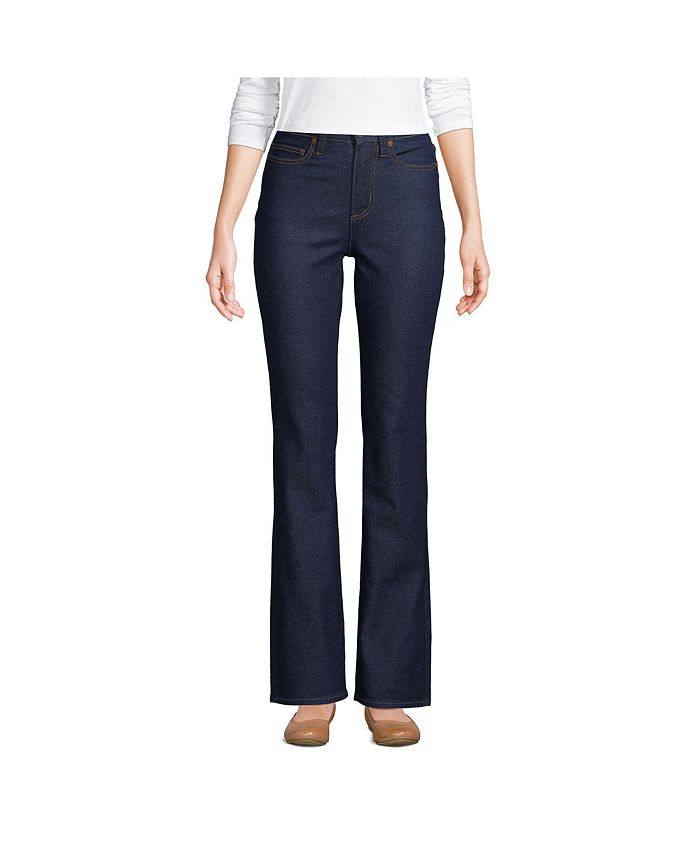 Lands' End Women's Recover High Rise Bootcut Blue Jeans Macy's