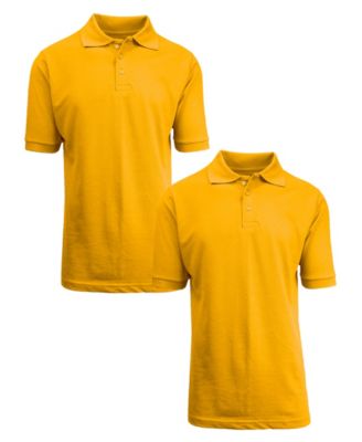 Men's Short Sleeve Pique Polo Shirt, Pack of 2