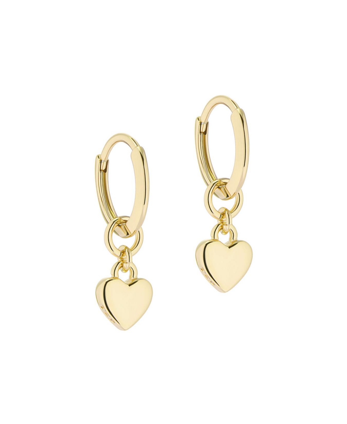 Harrye: Tiny Heart Huggie Earrings For Women - Rose gold