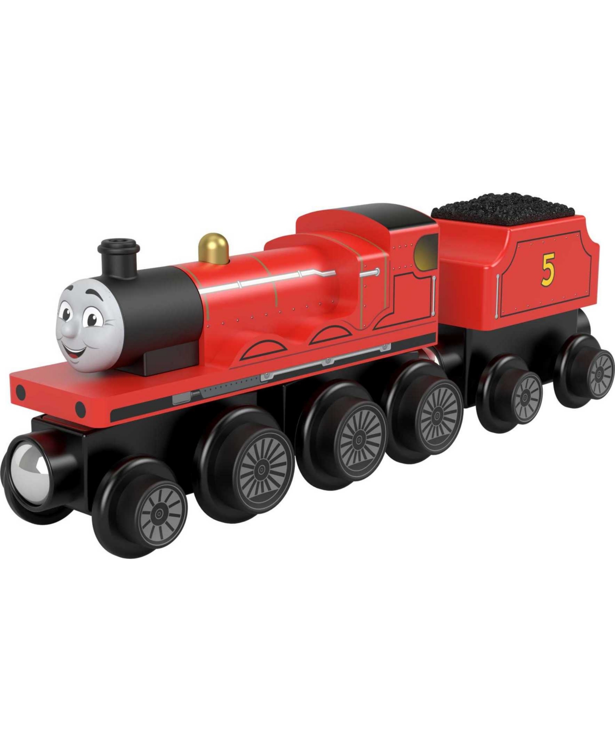 Fisher Price Thomas and Friends Wooden Railway, James Engine and Coal-Car - Multi-Color