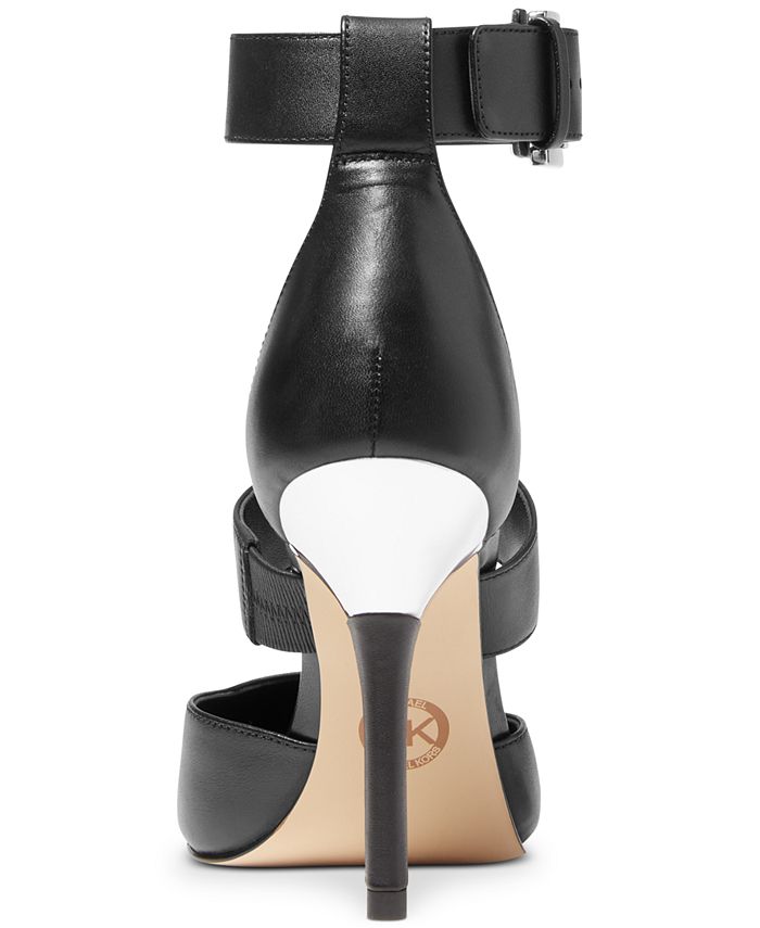 Michael Kors Women's MMK Amal Pointed-Toe Ankle-Strap Dress Pumps - Macy's
