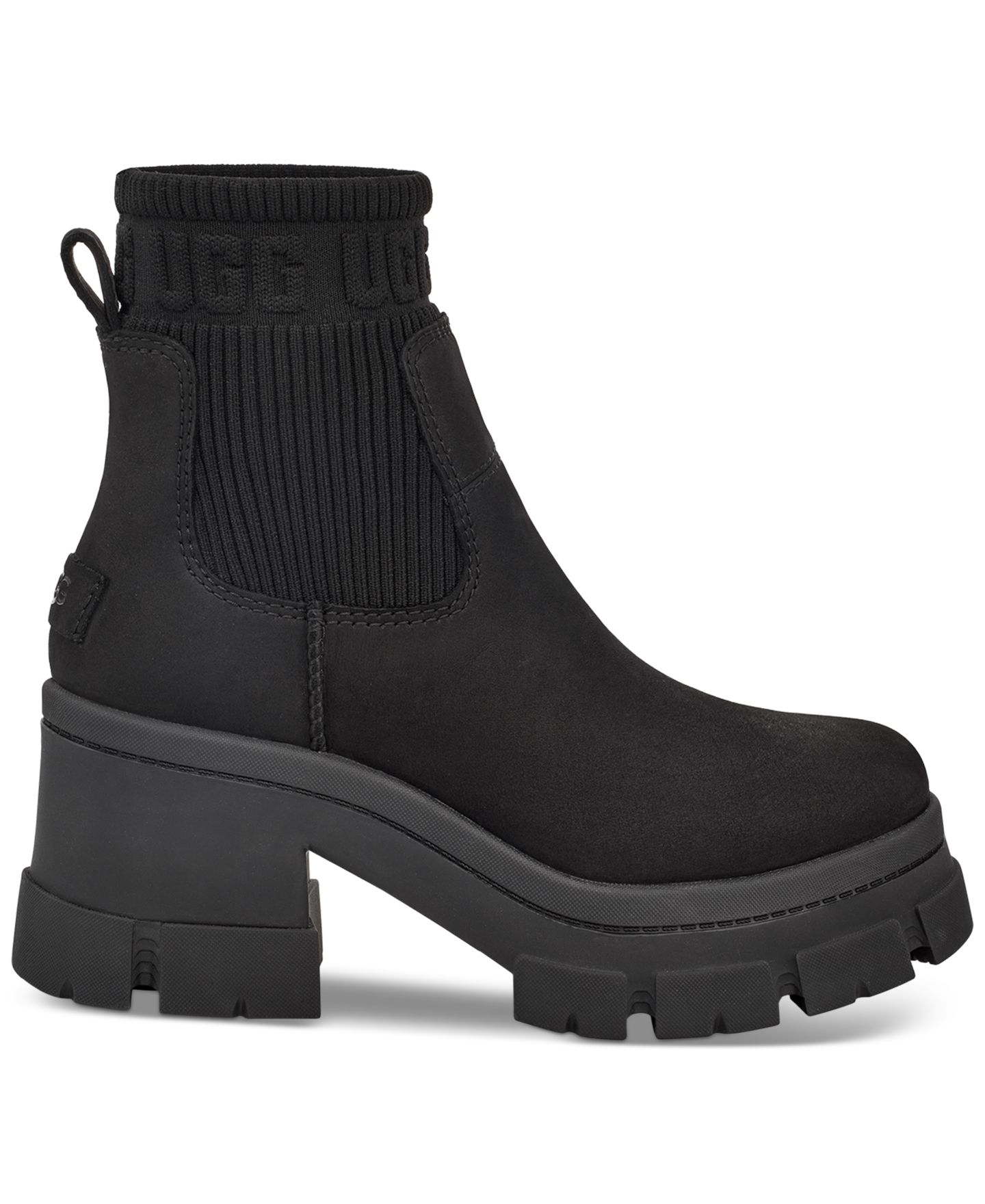 Женские ботинки UGG Brooklyn Pull-On Lug Chelsea, цвет: Чёрный — фото 2