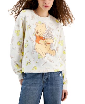 Disney - Juniors' Winnie-The-Pooh Hunny-Pot-Print Sweatshirt