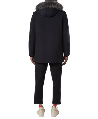 Men's Dawson Hooded Parka with Faux-Leather & Faux-Fur Trim