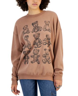 Grayson Threads, The Label - Juniors' Teddy Bear Grid Sweatshirt