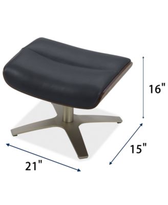 Janer 22" Leather Ottoman, Created for Macy's