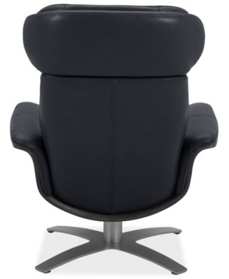 Janer Leather Swivel Chair, Created for Macy's