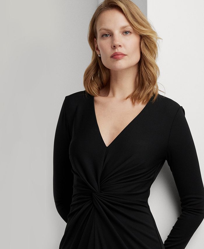 Lauren Ralph Lauren Women's Twisted Long-Sleeve Gown - Macy's