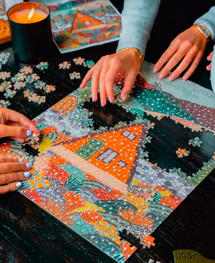 Jiggy Snow Cabin, Sara Boccaccini Meadows Decorative Artwork Puzzle