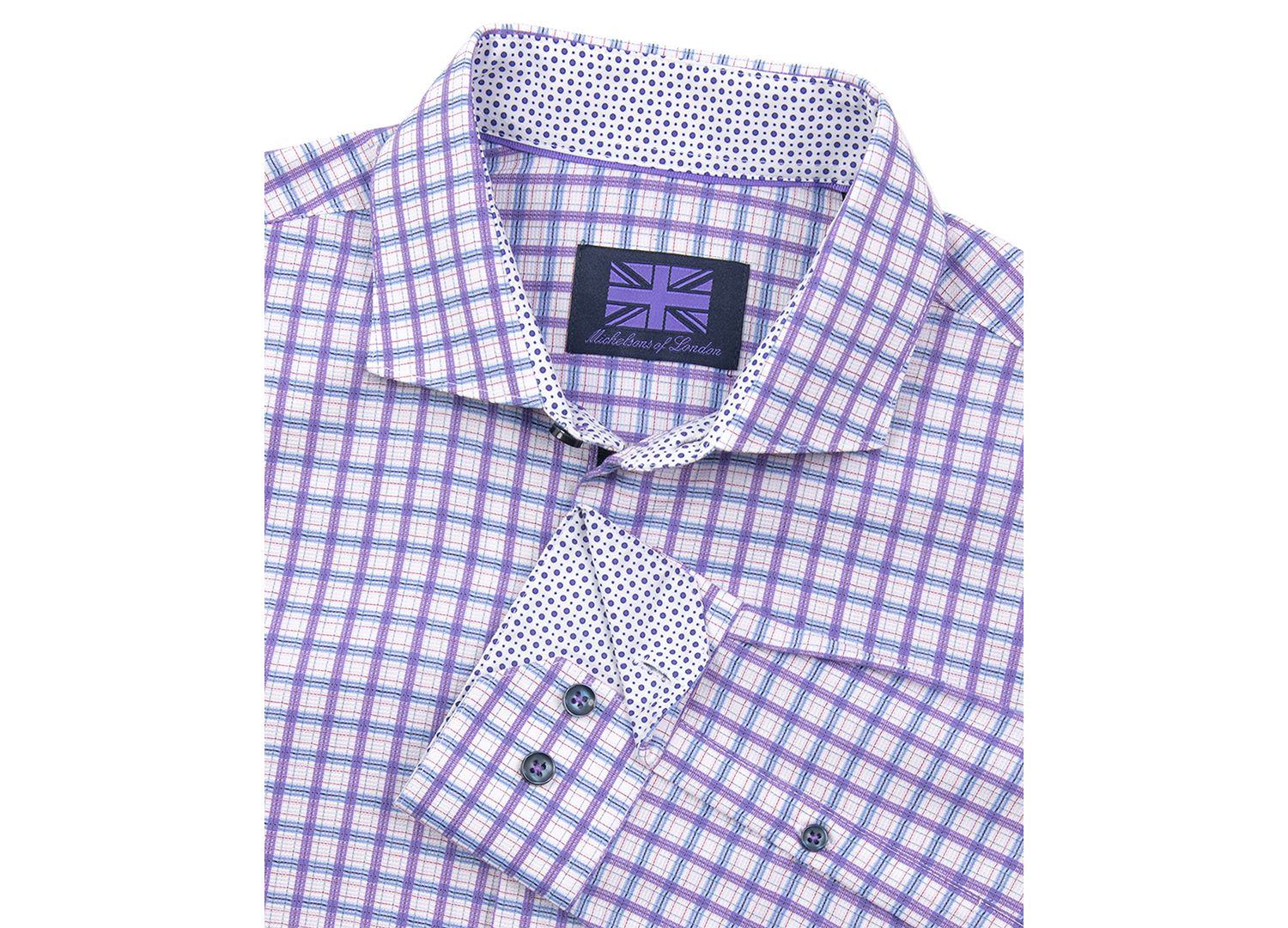 Men's Regular-Fit Windowpane Check Dress Shirt