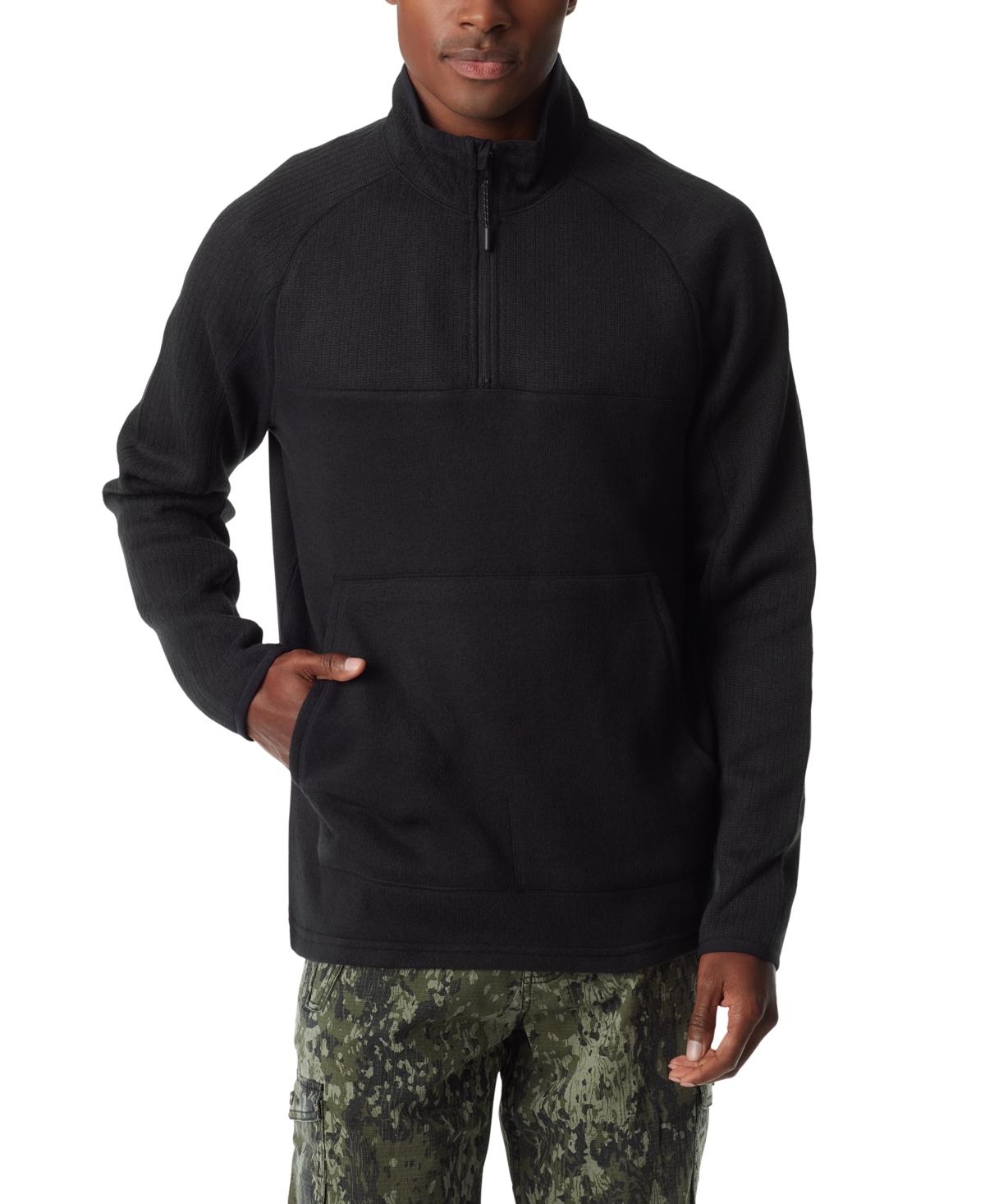 Men's Quarter-Zip Long Sleeve Pullover Sweater - Forged Iron