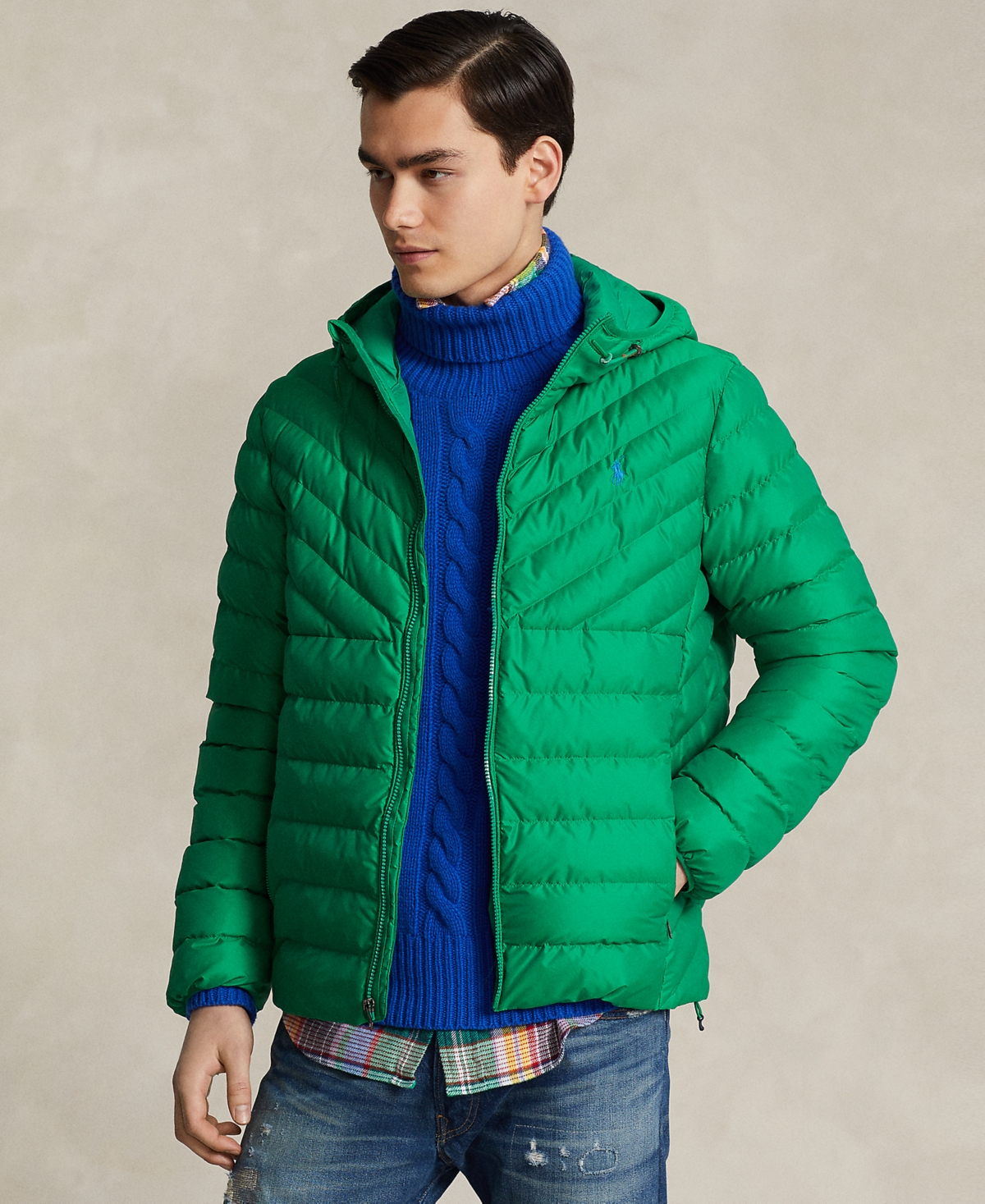 POLO RALPH LAUREN MEN'S PACKABLE WATER-REPELLENT JACKET