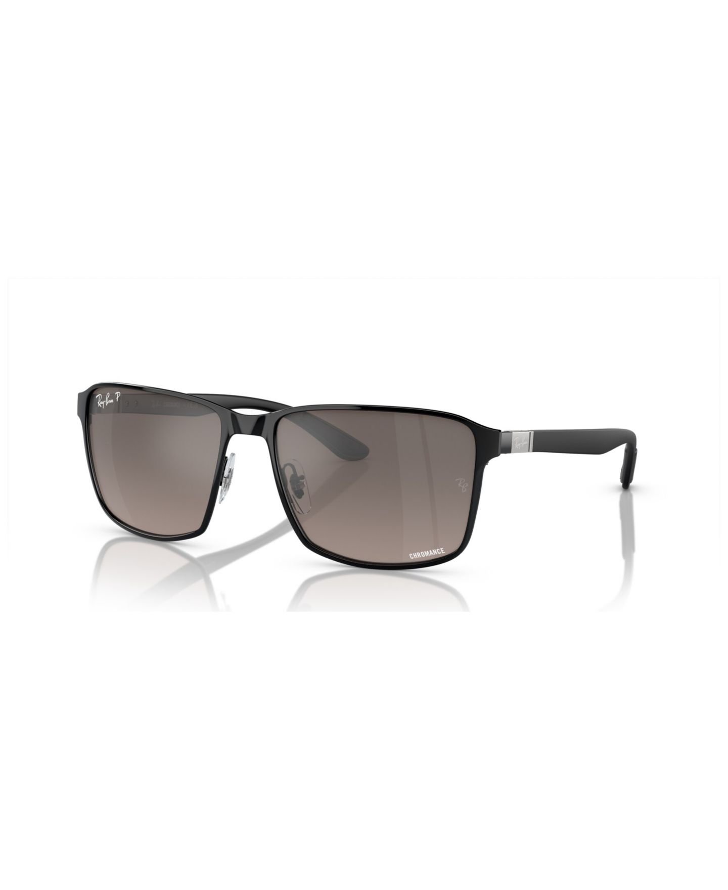 Солнцезащитные очки Ray-Ban Unisex Polarized Sunglasses, Mirror Gradient Polar RB3721CH, цвет: Чёрный — фото 1