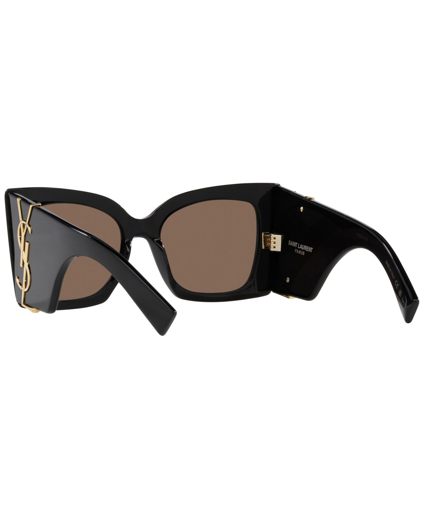 Женские солнцезащитные очки Saint Laurent Blaze Sunglasses, SLM119, цвет: Чёрный — фото 6