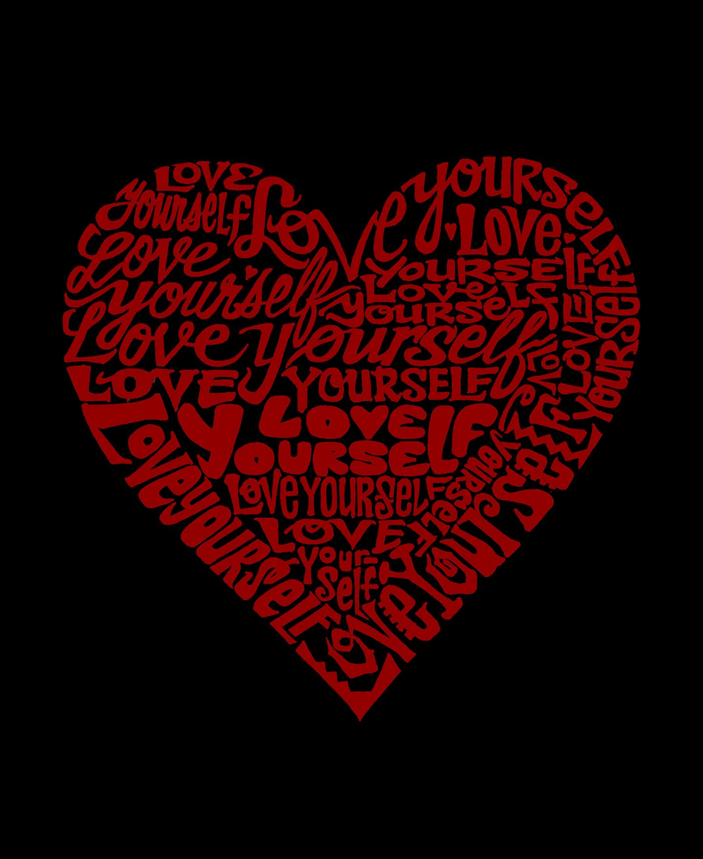 Мужской свитшот LA Pop Art Love Yourself Word Art Crewneck, цвет: Чёрный — фото 6