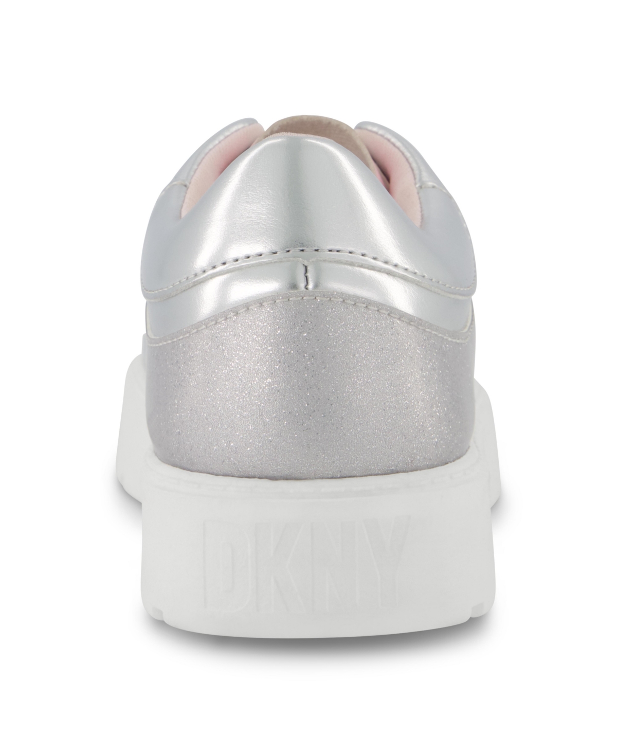 Dkny Little And Big Girls Brooke Glitter Lace Up Sneaker
