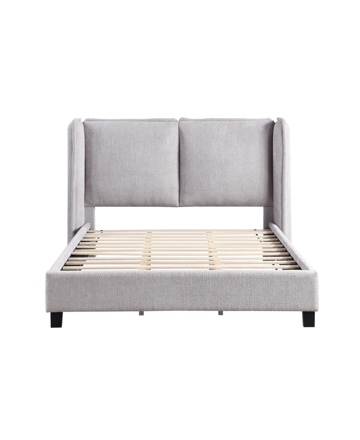 Furniture Of America Haydan Boucle Upholstered Queen Bed In Light Gray