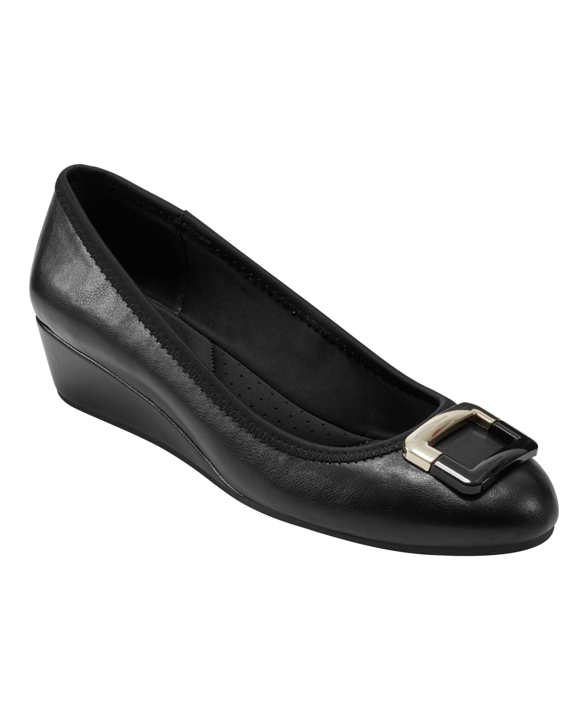 Bandolino Women's Tad Wedge Pumps - Black Smooth - Faux Leather