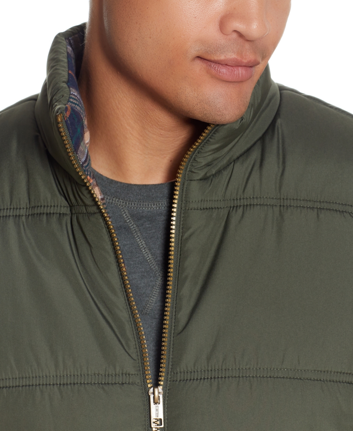 Weatherproof Vintage Men's Flannel Lined Puffer Vest