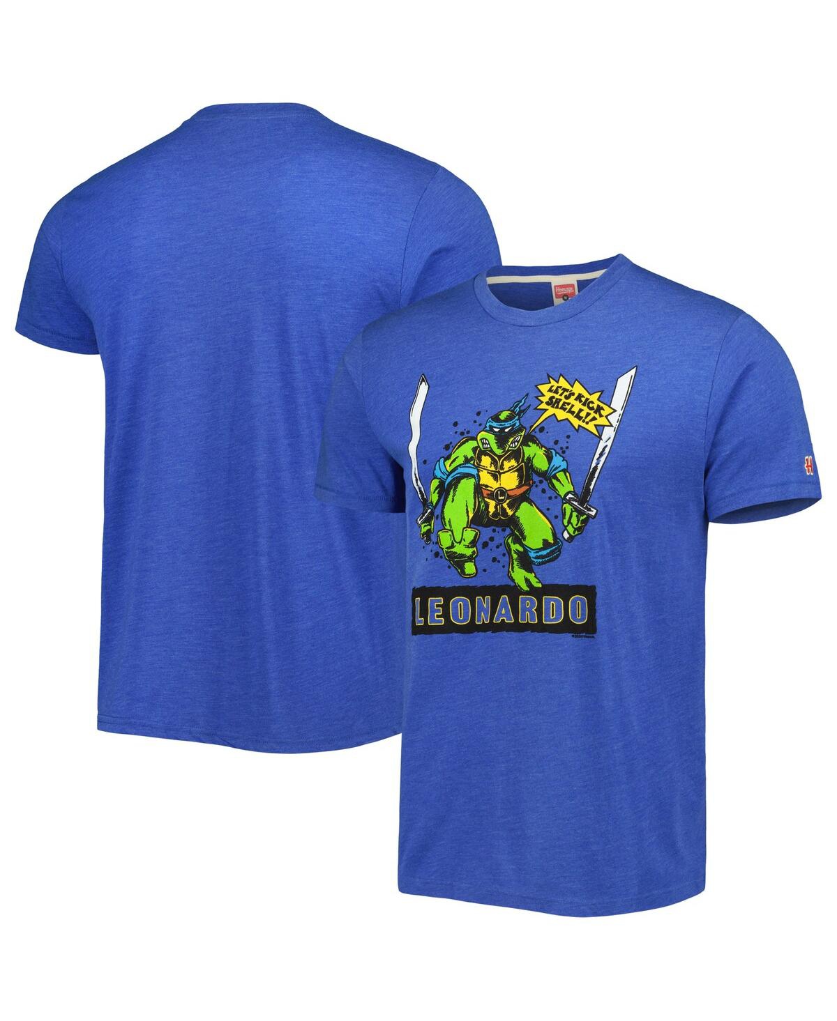 Men's and Women's Homage Royal Teenage Mutant Ninja Turtles Leonardo Tri-Blend T-shirt - Royal