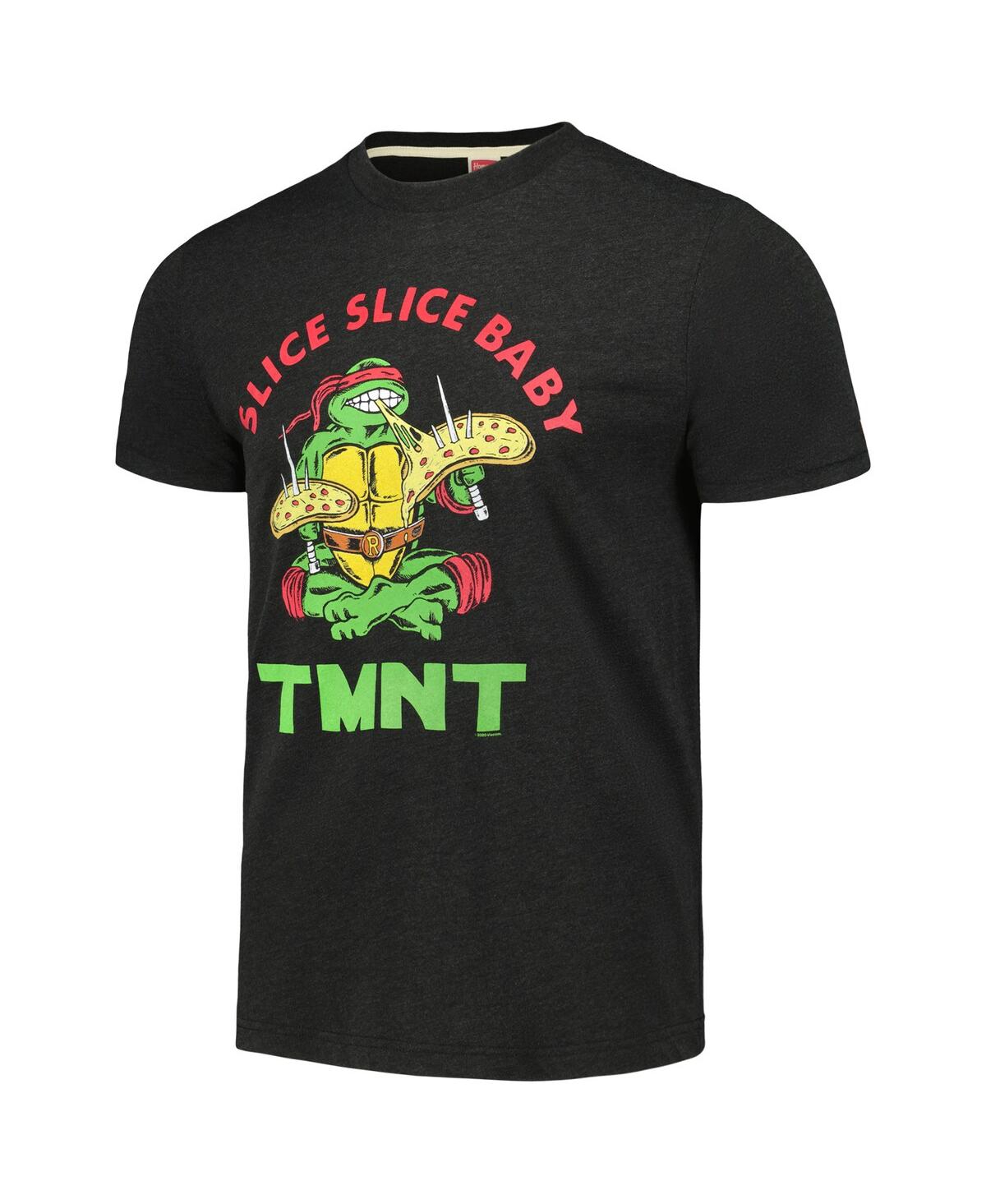 Shop Homage Men's And Women's  Charcoal Teenage Mutant Ninja Turtles Tri-blend T-shirt