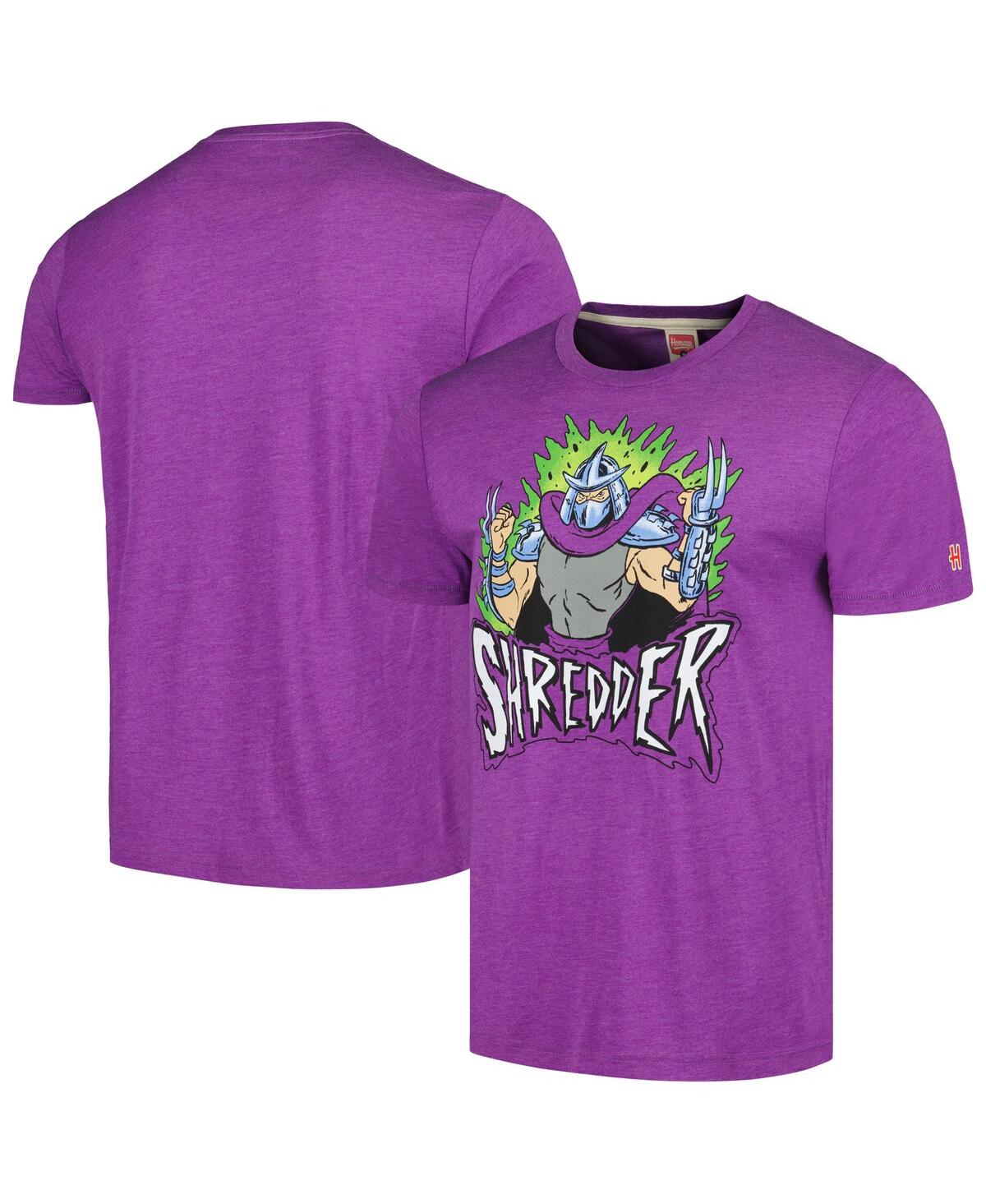 Homage Men's And Women's  Purple Teenage Mutant Ninja Turtles Shredder Graphic Tri-blend T-shirt