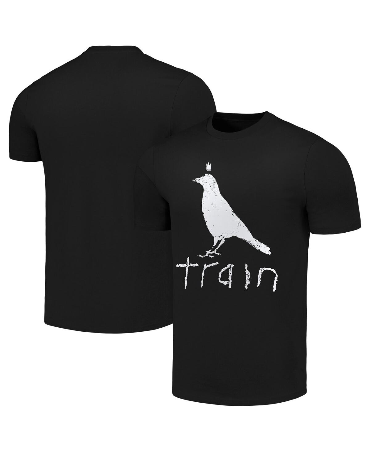 Men's Black Train White Crow T-shirt - Black