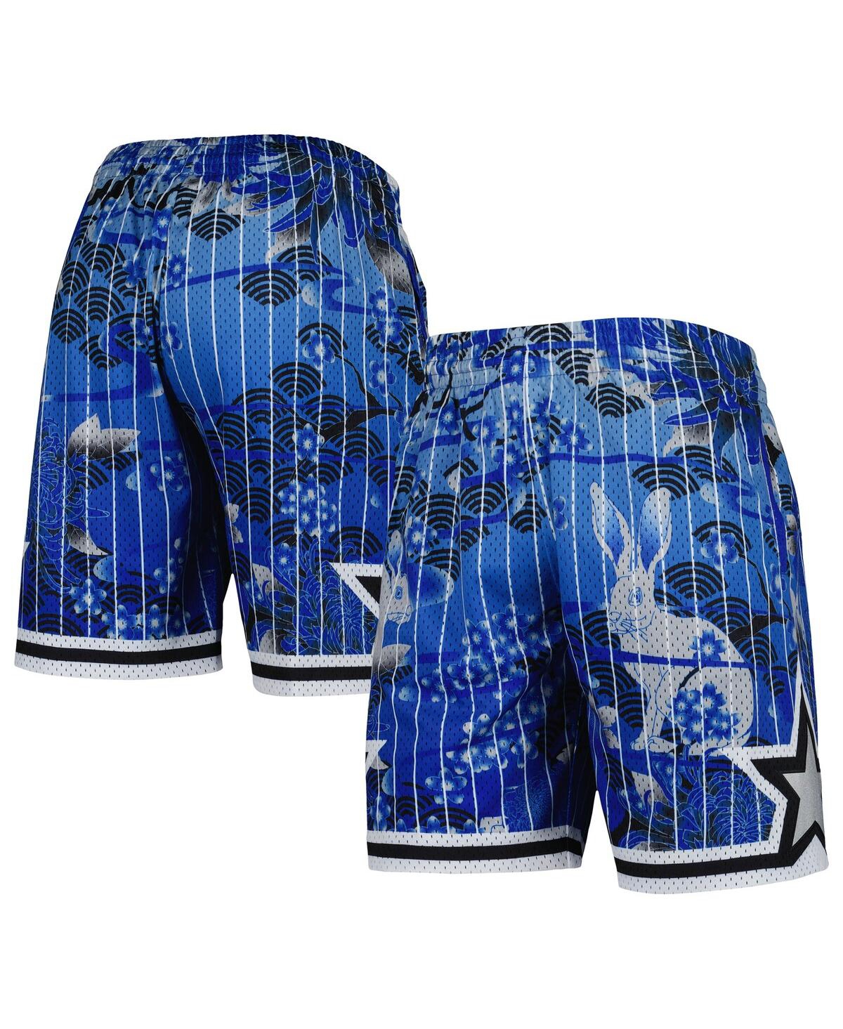 Shop Mitchell & Ness Men's  Blue Orlando Magic Lunar New Year Swingman Shorts