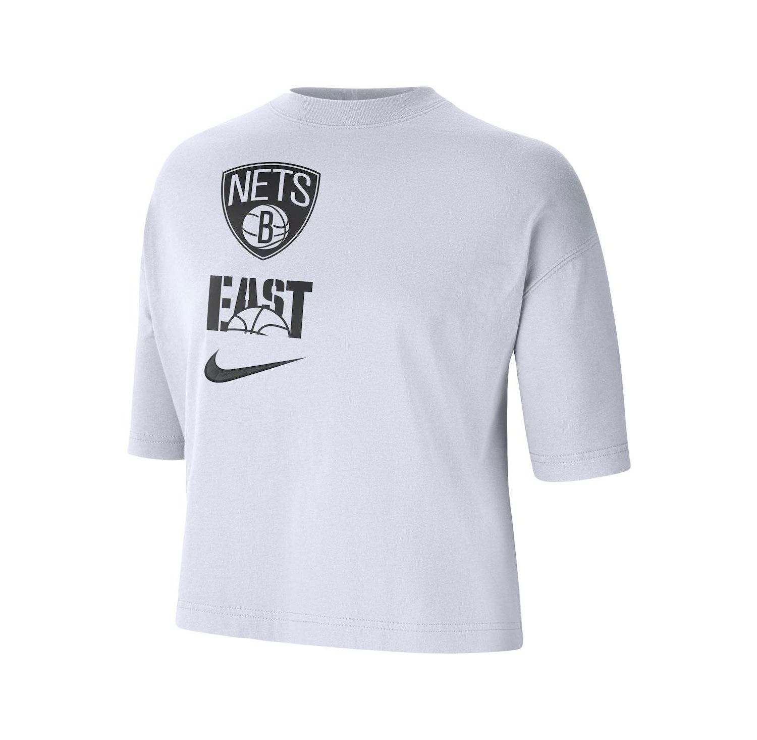 Women's White Brooklyn Nets Essential Boxy T-shirt