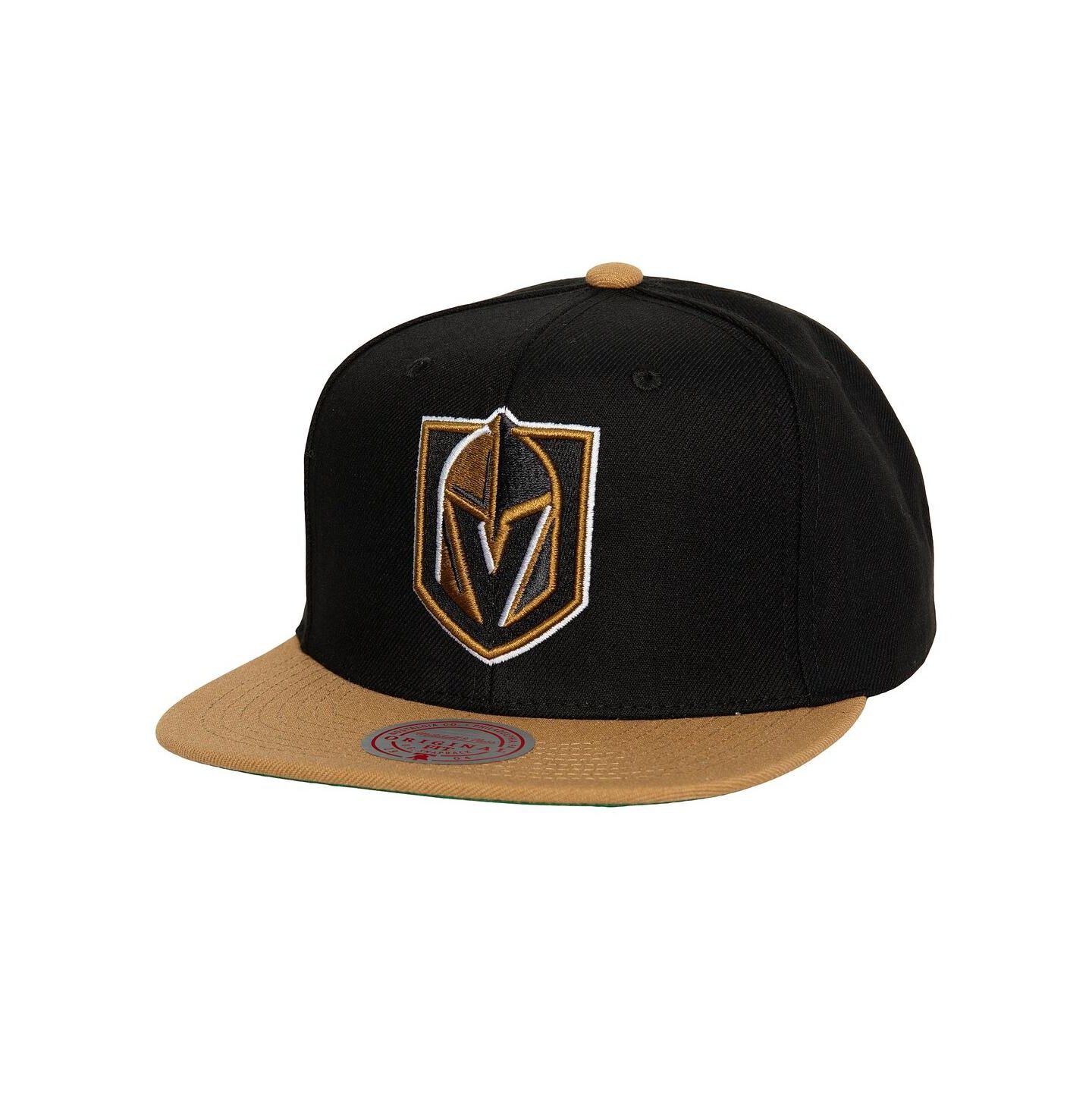 Мужская кепка Mitchell & Ness Black Vegas Golden Knights Core Team Ground 2.0 Snapback Hat — фото 2