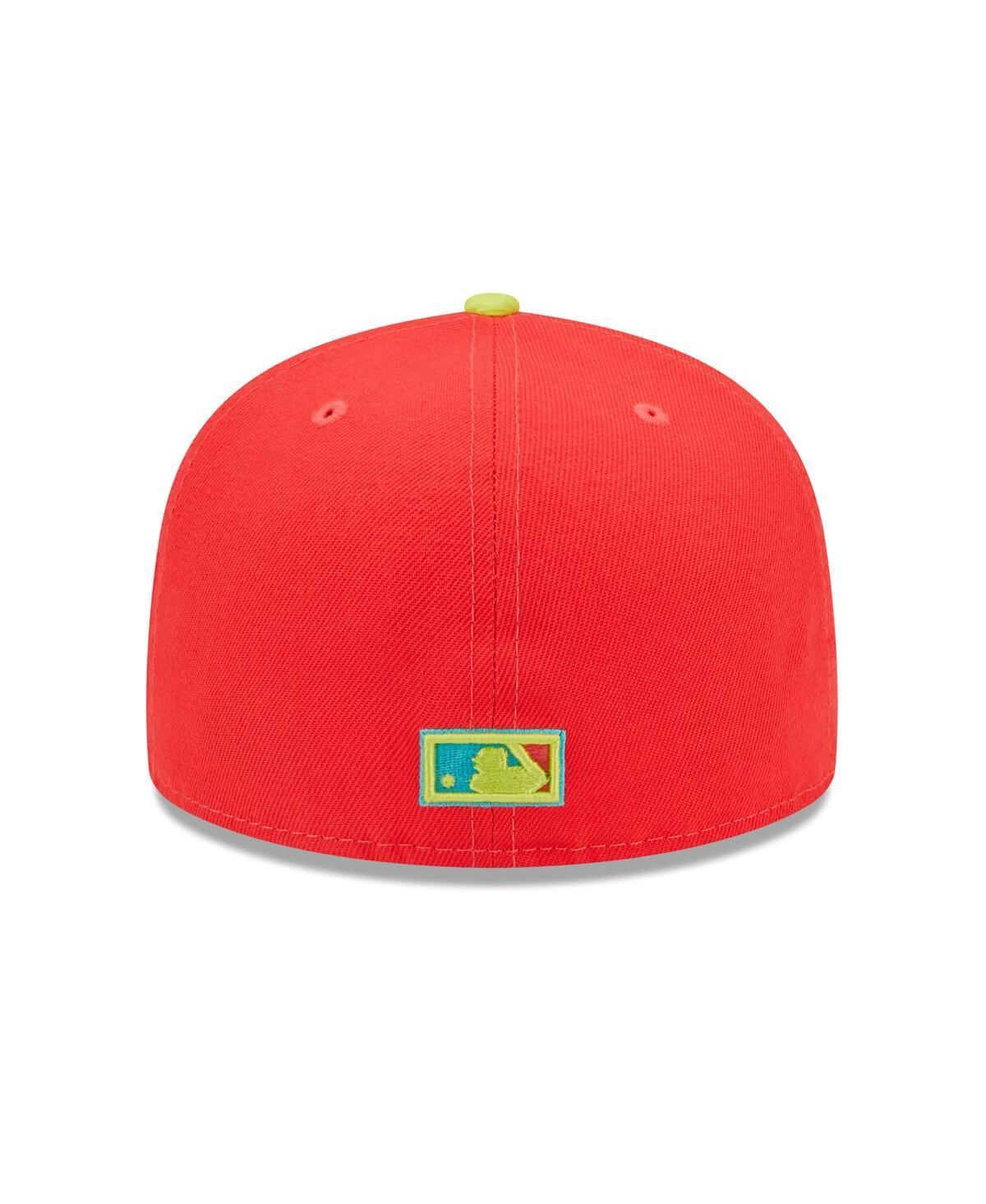 Men's New Era Neon Green Washington Nationals 2008 Inaugural Season Lava Highlighter Combo 59FIFTY Fitted Hat - Neon Green