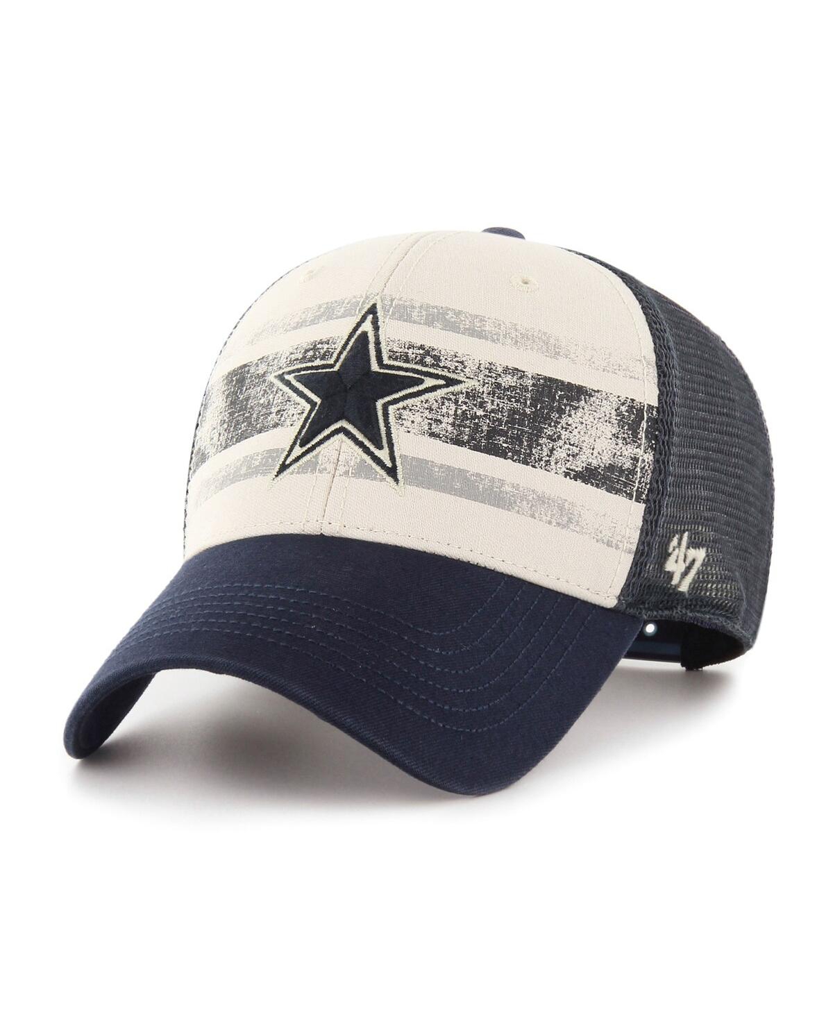 47 Brand Men's ' Cream Dallas Cowboys Breakout Mvp Trucker Adjustable Hat