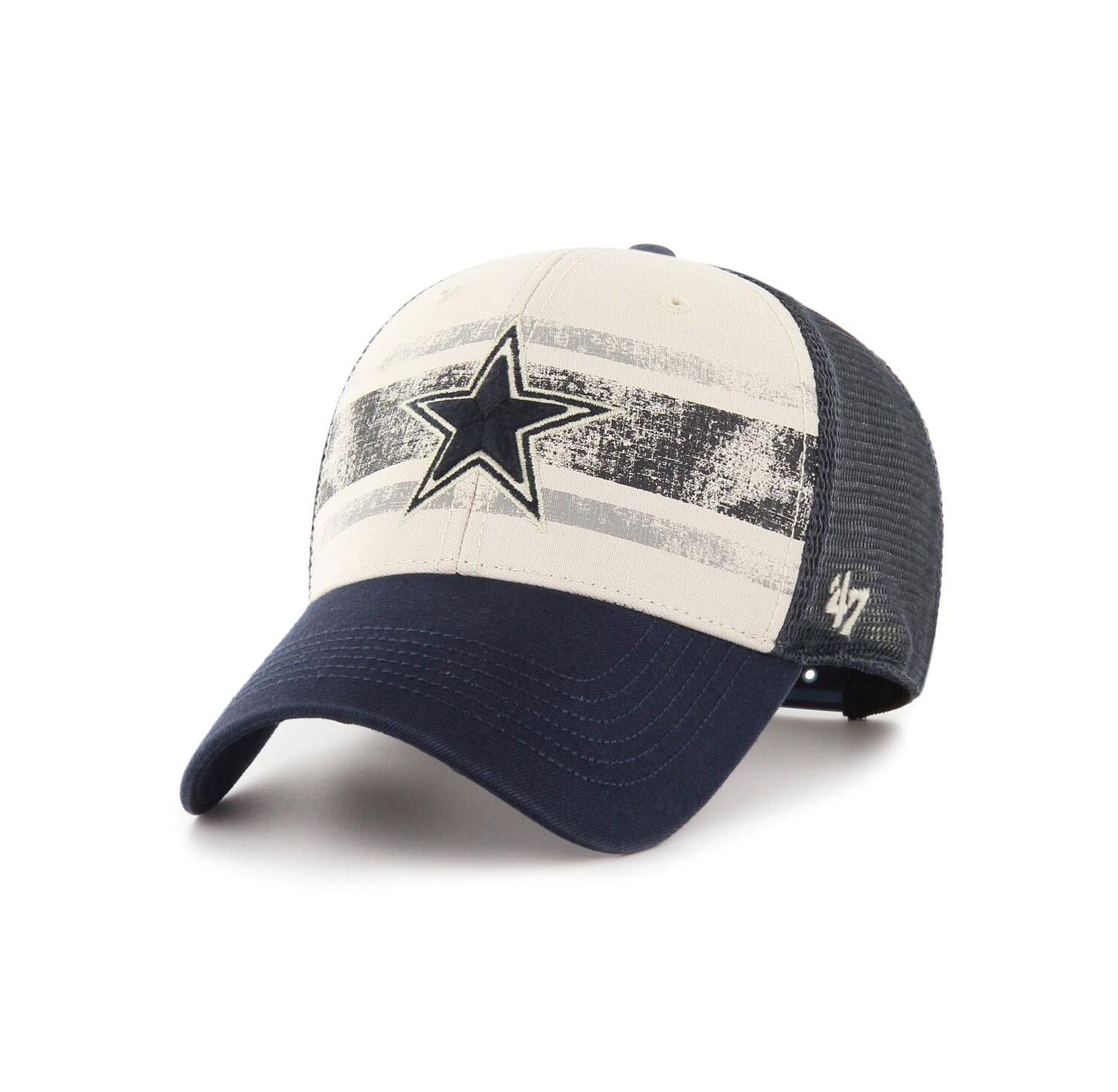 Men's Cream Dallas Cowboys Breakout MVP Trucker Adjustable Hat