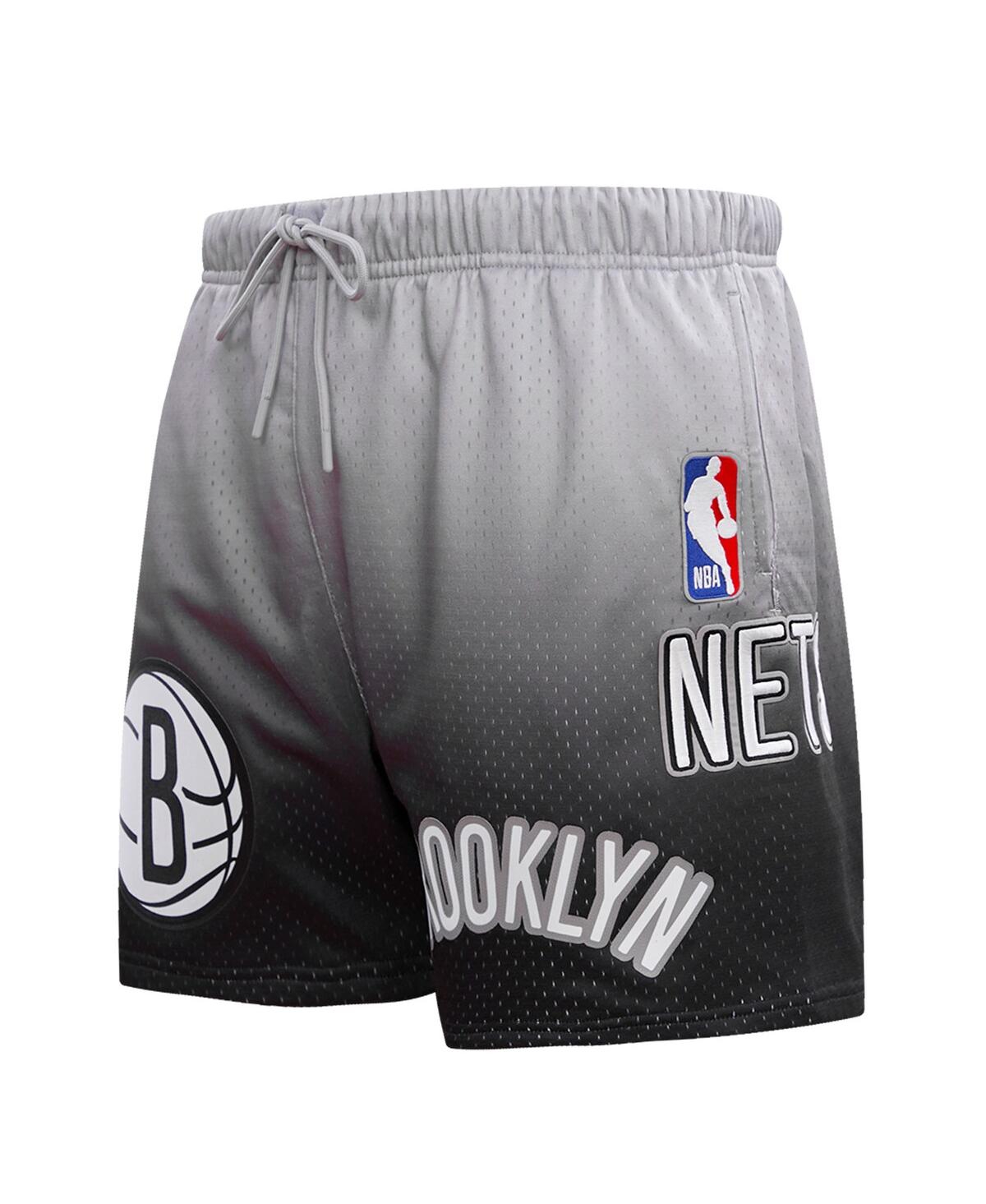 Men's Pro Standard Gray Brooklyn Nets Ombre Mesh Shorts - Gray