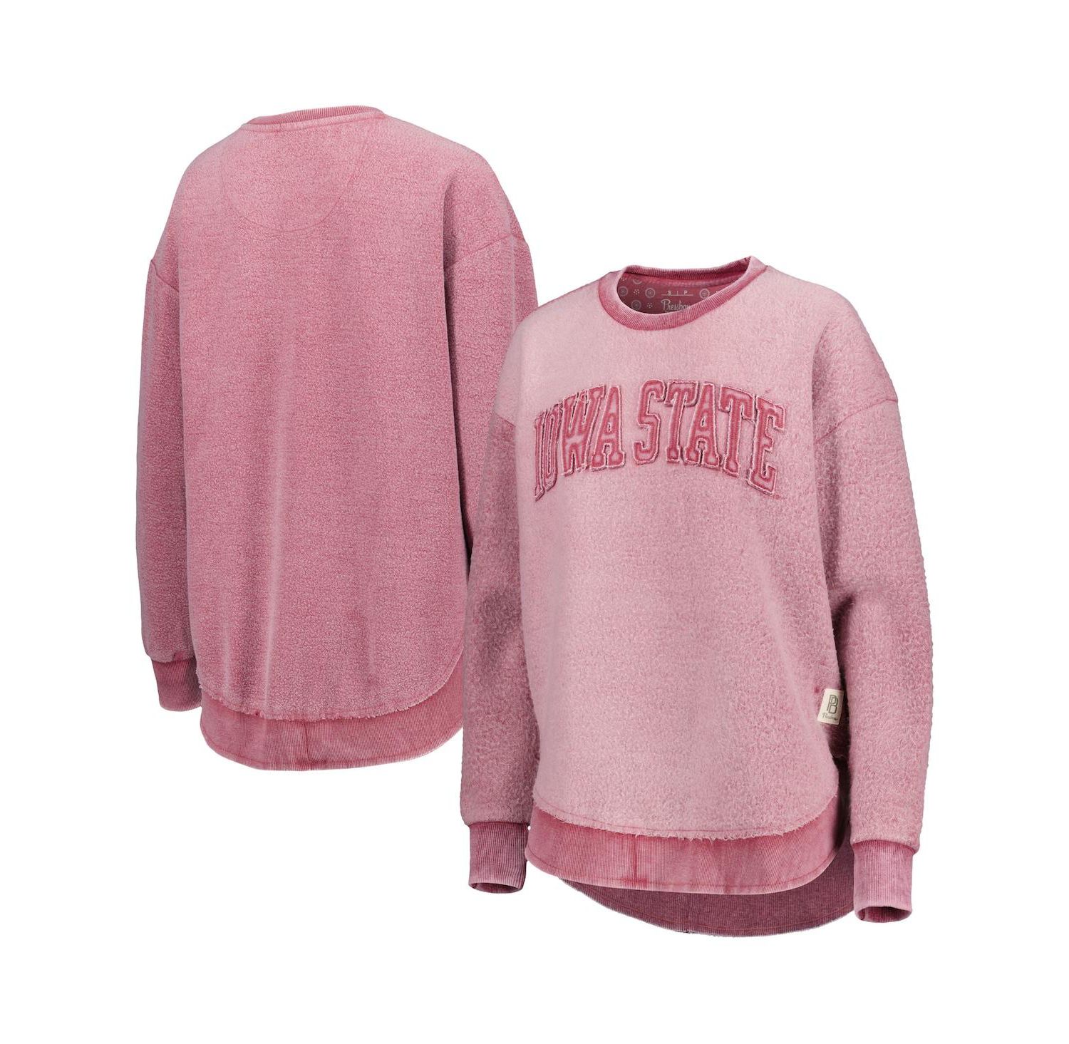 Women's Cardinal Iowa State Cyclones Ponchoville Pullover Sweatshirt