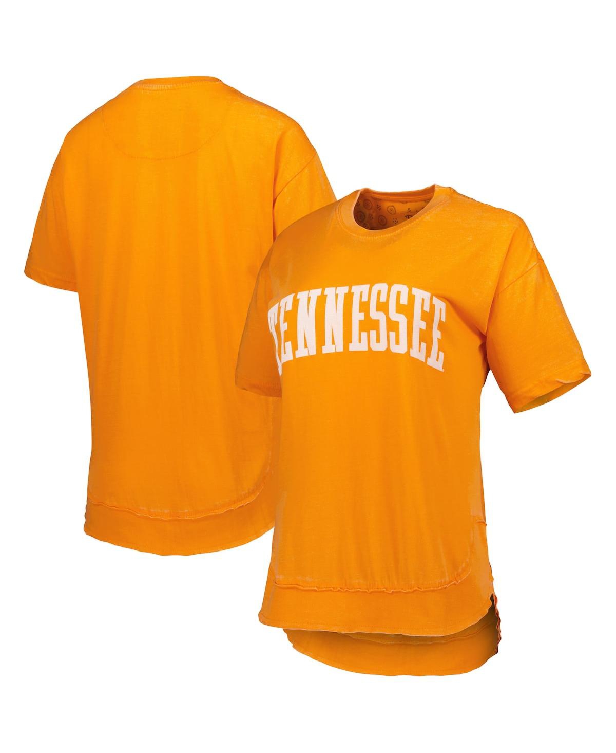 PRESSBOX WOMEN'S PRESSBOX TENNESSEE ORANGE TENNESSEE VOLUNTEERS ARCH PONCHO T-SHIRT 