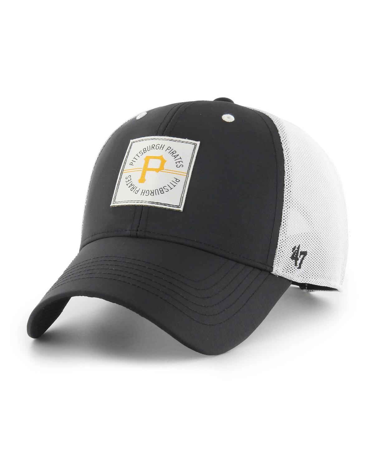 47 Brand Men's ' Black Pittsburgh Pirates Disburse Mvp Trucker Adjustable Hat