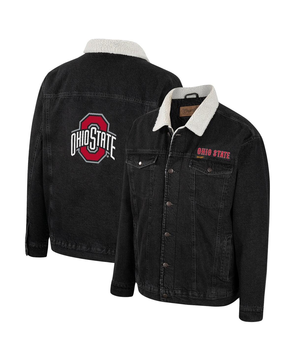 Colosseum Men's  X Wrangler Charcoal Ohio State Buckeyes Western Button-up Denim Jacket