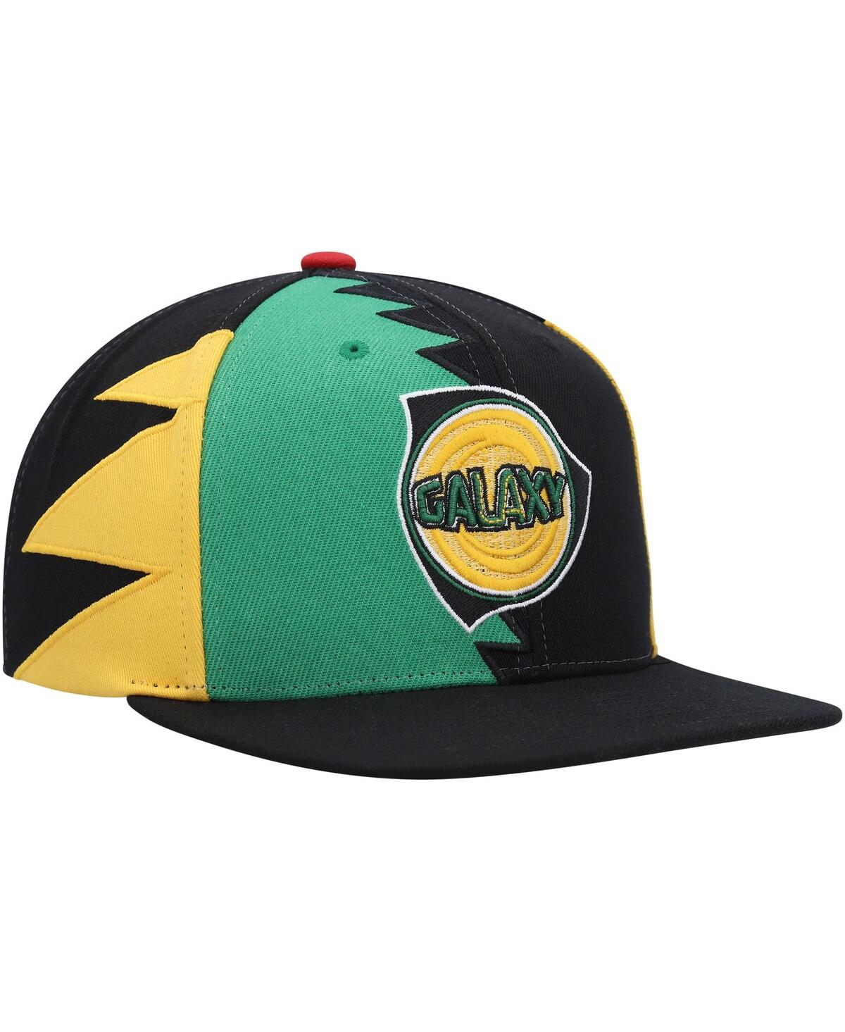 Men's Mitchell & NessLa Galaxy Jersey Hook Snapback Hat - Black