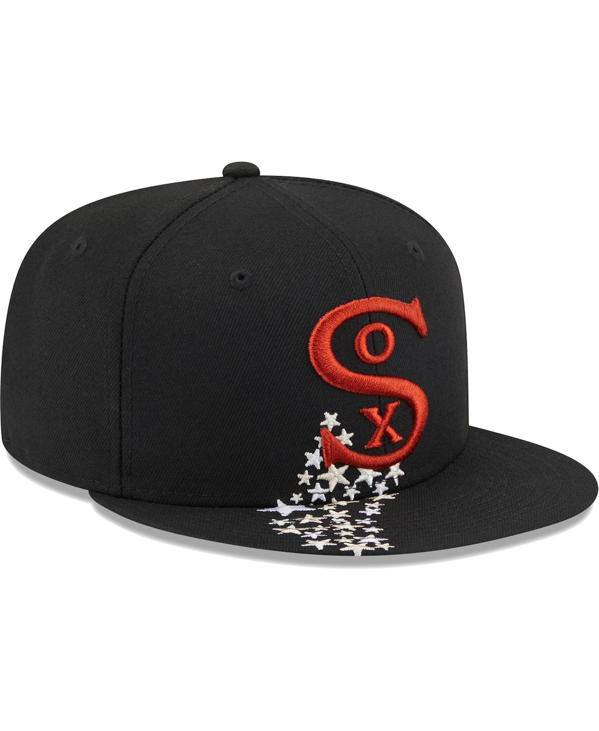 Shop New Era Men's  Black Chicago White Sox Meteor 59fifty Fitted Hat