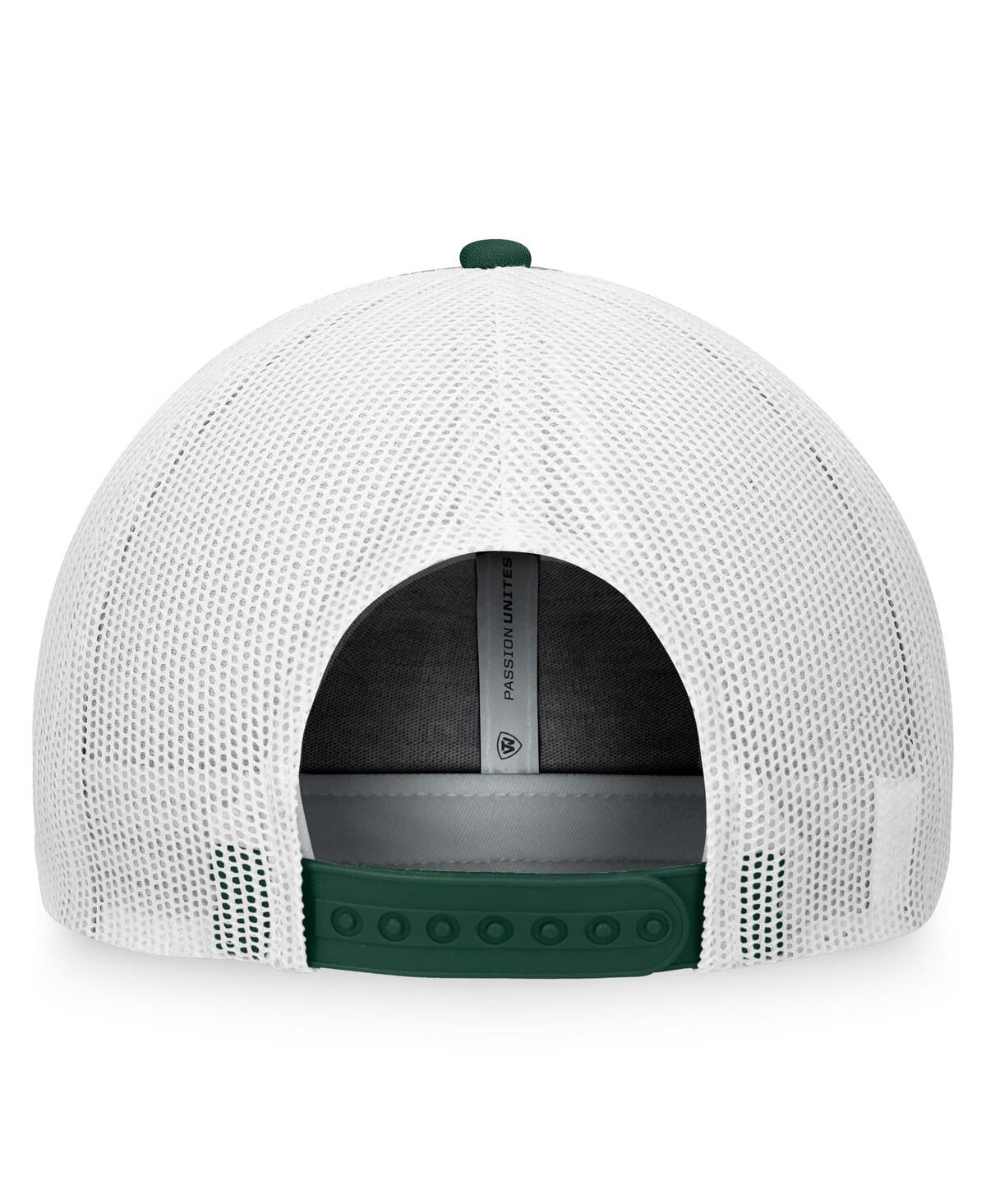 Top Of The World Men's  Green, Black Michigan State Spartans Daybreak Foam Trucker Adjustable Hat In Green,black