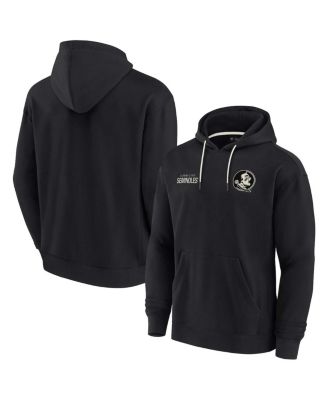 Men's and Women's Black Florida State Seminoles Super Soft Fleece Pullover Hoodie