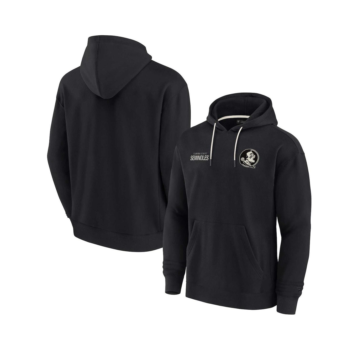 Men's and Women's Black Florida State Seminoles Super Soft Fleece Pullover Hoodie
